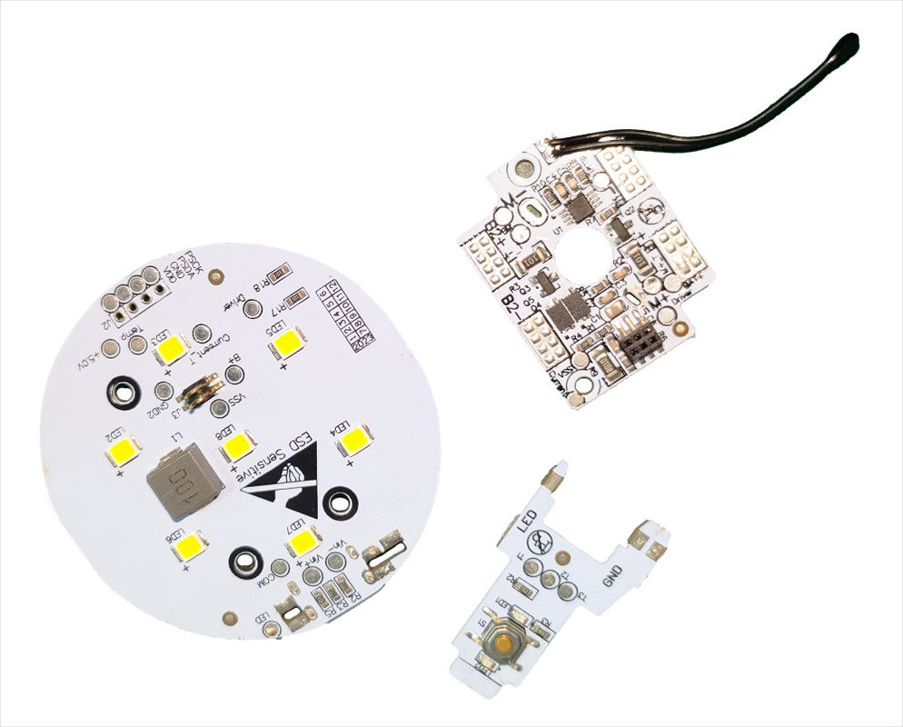 Alum Base Custom Printed Circuit Board cho máy bơm không khí xe với cáp FPC và 7 đèn LED