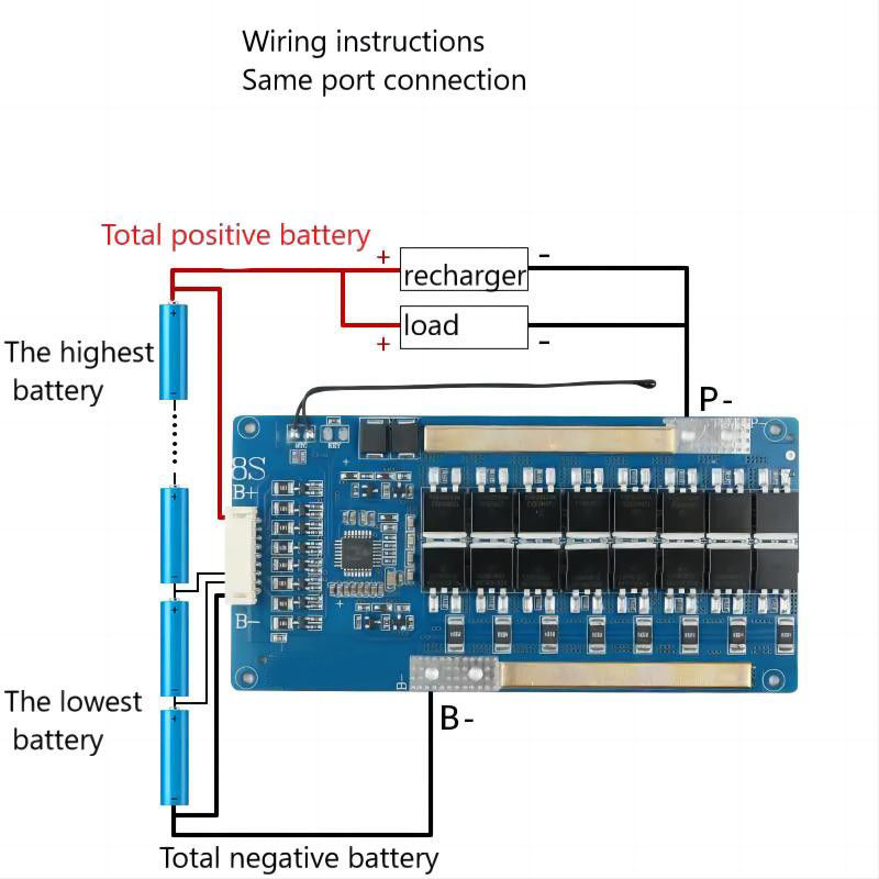 8 Series Lithium Iron Phosphate Battery Protection Board 24V 40A 50A 60A Sản xuất PCB trực tuyến